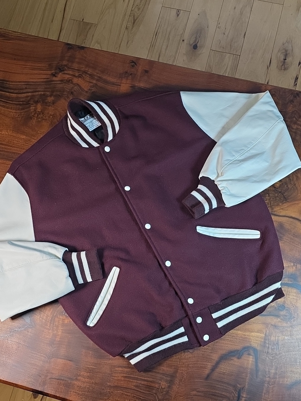 VGT DeLong Wool Leather Varsity Jacket🔥Y2k,Street Wear, College Wear, 1960's